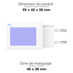 TSUKI - CHARGEUR SECTEUR GaN 45W 2 USB TYPE-C - BLANC 2