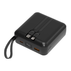 HEIHO - Batterie Powerbank 10,000 mAh avec câbles intégrés à charge rapide 22,5W 4