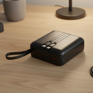HEIHO - Batterie Powerbank 10,000 mAh avec câbles intégrés à charge rapide 22,5W 6
