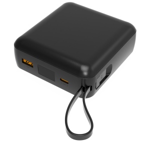 HEIHO - Batterie Powerbank 10,000 mAh avec câbles intégrés à charge rapide 22,5W