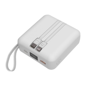 HEIHO - Batterie Powerbank 10,000 mAh avec câbles intégrés à charge rapide 22,5W 4