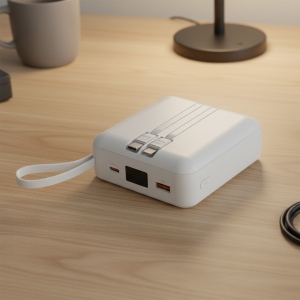 HEIHO - Batterie Powerbank 10,000 mAh avec câbles intégrés à charge rapide 22,5W 6