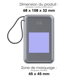 SHIBO - BATTERIE DE SECOURS CABLEE 65W - 20000mAh POUR PC, TABLETTES & SMARTPHONES 2