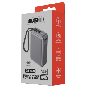 SHIBO - BATTERIE DE SECOURS CABLEE 65W - 20000mAh POUR PC, TABLETTES & SMARTPHONES 3