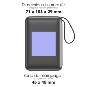 KURO - BATTERIE DE SECOURS CABLEE 22,5W - 20000mAh 2