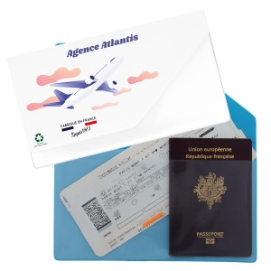 Pochette voyage à rabat - Gomme unie - Quadri 2