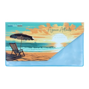 Pochette voyage à rabat - Gomme unie - Quadri