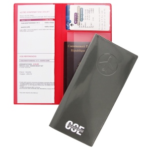 Pochette voyage 2 volets - Gomme unie