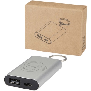Batterie de secours Arcturus en aluminium recyclé de 2 000 mAh avec porte-clés 3