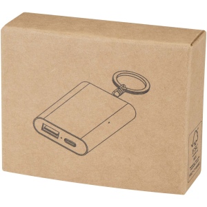 Batterie de secours Arcturus en aluminium recyclé de 2 000 mAh avec porte-clés 4