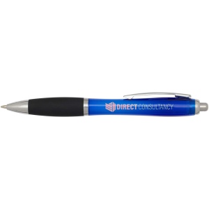 Stylo bille en plastique recyclé RCS avec corps coloré et grip noir (encre noire) Nash 5