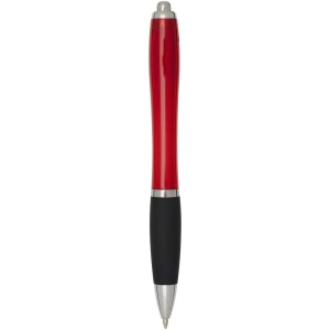 Stylo bille en plastique recyclé RCS avec corps coloré et grip noir (encre noire) Nash 8