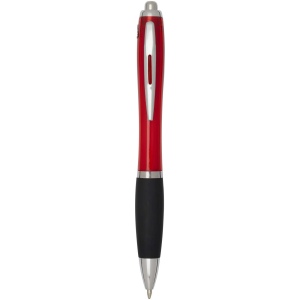 Stylo bille en plastique recyclé RCS avec corps coloré et grip noir (encre noire) Nash 2