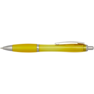 Stylo bille en plastique recyclé RCS avec corps et grip colorés (encre bleue) Nash 29