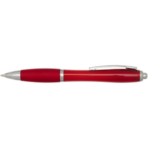 Stylo bille en plastique recyclé RCS avec corps et grip colorés (encre bleue) Nash 30