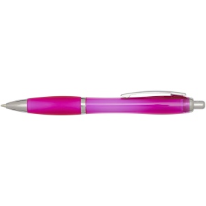 Stylo bille en plastique recyclé RCS avec corps et grip colorés (encre bleue) Nash 34