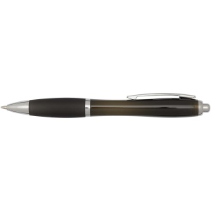 Stylo bille en plastique recyclé RCS avec corps et grip colorés (encre bleue) Nash 40