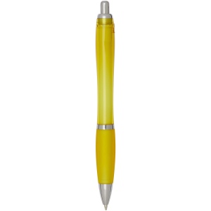 Stylo bille en plastique recyclé RCS avec corps et grip colorés (encre bleue) Nash 42