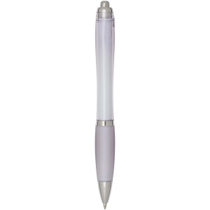 Stylo bille en plastique recyclé RCS avec corps et grip colorés (encre bleue) Nash 45