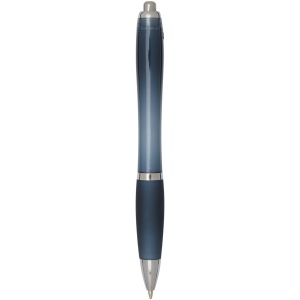 Stylo bille en plastique recyclé RCS avec corps et grip colorés (encre bleue) Nash 49