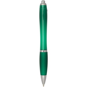 Stylo bille en plastique recyclé RCS avec corps et grip colorés (encre bleue) Nash 50