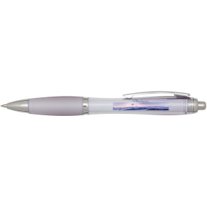 Stylo bille en plastique recyclé RCS avec corps et grip colorés (encre bleue) Nash 19