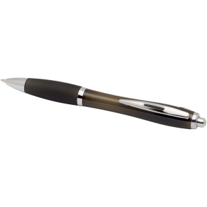 Stylo bille en plastique recyclé RCS avec corps et grip colorés (encre bleue) Nash 66