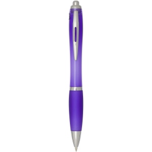 Stylo bille en plastique recyclé RCS avec corps et grip colorés (encre bleue) Nash 7