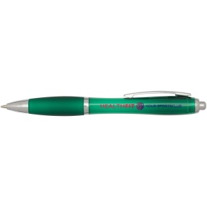 Stylo bille en plastique recyclé RCS avec corps et grip colorés (encre noire) Nash 24