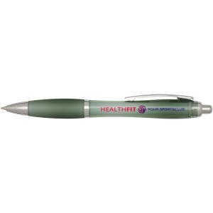 Stylo bille en plastique recyclé RCS avec corps et grip colorés (encre noire) Nash 25