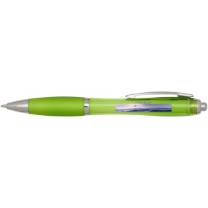 Stylo bille en plastique recyclé RCS avec corps et grip colorés (encre noire) Nash 26