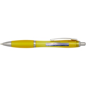 Stylo bille en plastique recyclé RCS avec corps et grip colorés (encre noire) Nash 16
