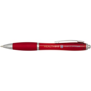 Stylo bille en plastique recyclé RCS avec corps et grip colorés (encre noire) Nash 17
