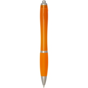 Stylo bille en plastique recyclé RCS avec corps et grip colorés (encre noire) Nash 44