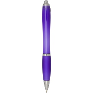 Stylo bille en plastique recyclé RCS avec corps et grip colorés (encre noire) Nash 46