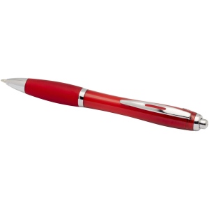Stylo bille en plastique recyclé RCS avec corps et grip colorés (encre noire) Nash 56