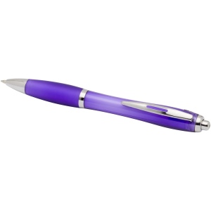 Stylo bille en plastique recyclé RCS avec corps et grip colorés (encre noire) Nash 59