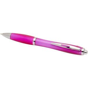 Stylo bille en plastique recyclé RCS avec corps et grip colorés (encre noire) Nash 60
