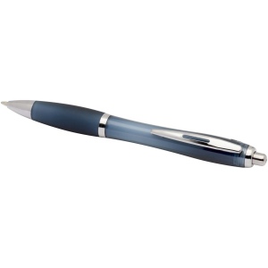 Stylo bille en plastique recyclé RCS avec corps et grip colorés (encre noire) Nash 62