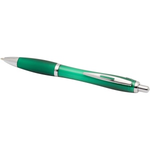 Stylo bille en plastique recyclé RCS avec corps et grip colorés (encre noire) Nash 63