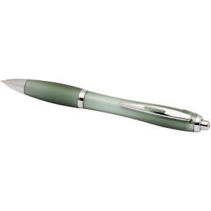 Stylo bille en plastique recyclé RCS avec corps et grip colorés (encre noire) Nash 64