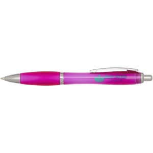 Stylo bille en plastique recyclé RCS avec corps et grip colorés (encre noire) Nash 21