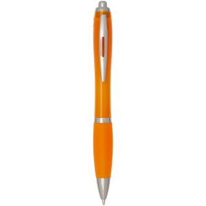 Stylo bille en plastique recyclé RCS avec corps et grip colorés (encre noire) Nash 5