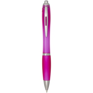 Stylo bille en plastique recyclé RCS avec corps et grip colorés (encre noire) Nash 8