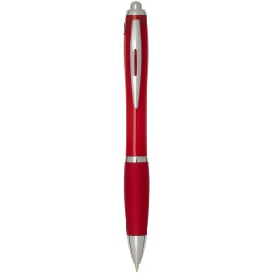 Stylo bille en plastique recyclé RCS avec corps et grip colorés (encre noire) Nash 4