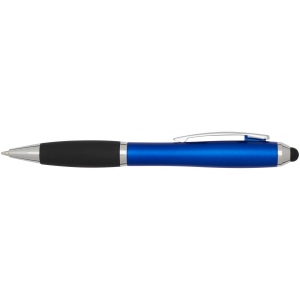 Stylo bille à stylet en plastique recyclé RCS avec corps coloré et grip noir (encre noire) Nash 8