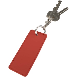 Porte-clés rectangulaire à breloques en matériaux recyclés certifié GRS Resi Plus 21