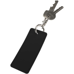 Porte-clés rectangulaire à breloques en matériaux recyclés certifié GRS Resi Plus 25