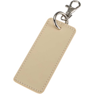 Porte-clés rectangulaire à breloques en matériaux recyclés certifié GRS Resi Plus