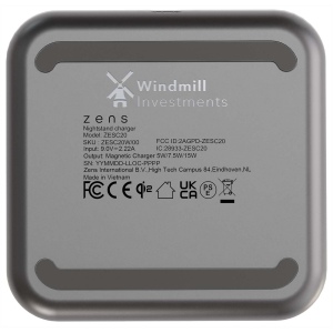 Chargeur magnétique de table de nuit 15 W Zens 5